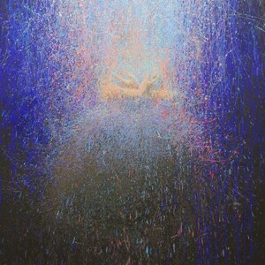 Blue Ballerina Art, Abstract Canvas Print, Contemporary Painting Print, Modern Dancer