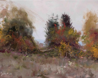 Pintura al óleo original de paisaje de montañas invernales, obra de arte natural única para la decoración del hogar, escena invernal serena, arte sobre lienzo