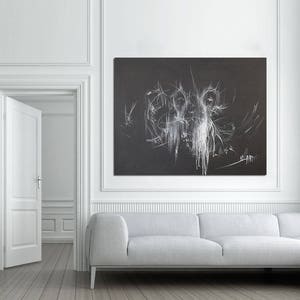 Fine ART Print, Ballerina Art, Black and White Canvas Art, Large Wall Art, Abstract Dancer Print image 2