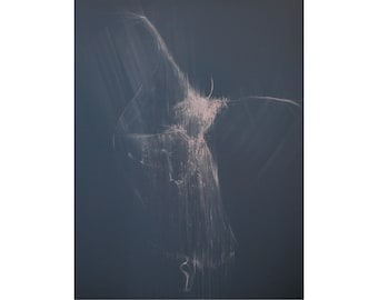 Tanz Recital Print, Abstrakte Leinwand Kunstdruck von Malerei, Ballerina Print, Moderne Grau Print Fine Art