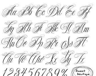Calligraphy Alphabet Etsy