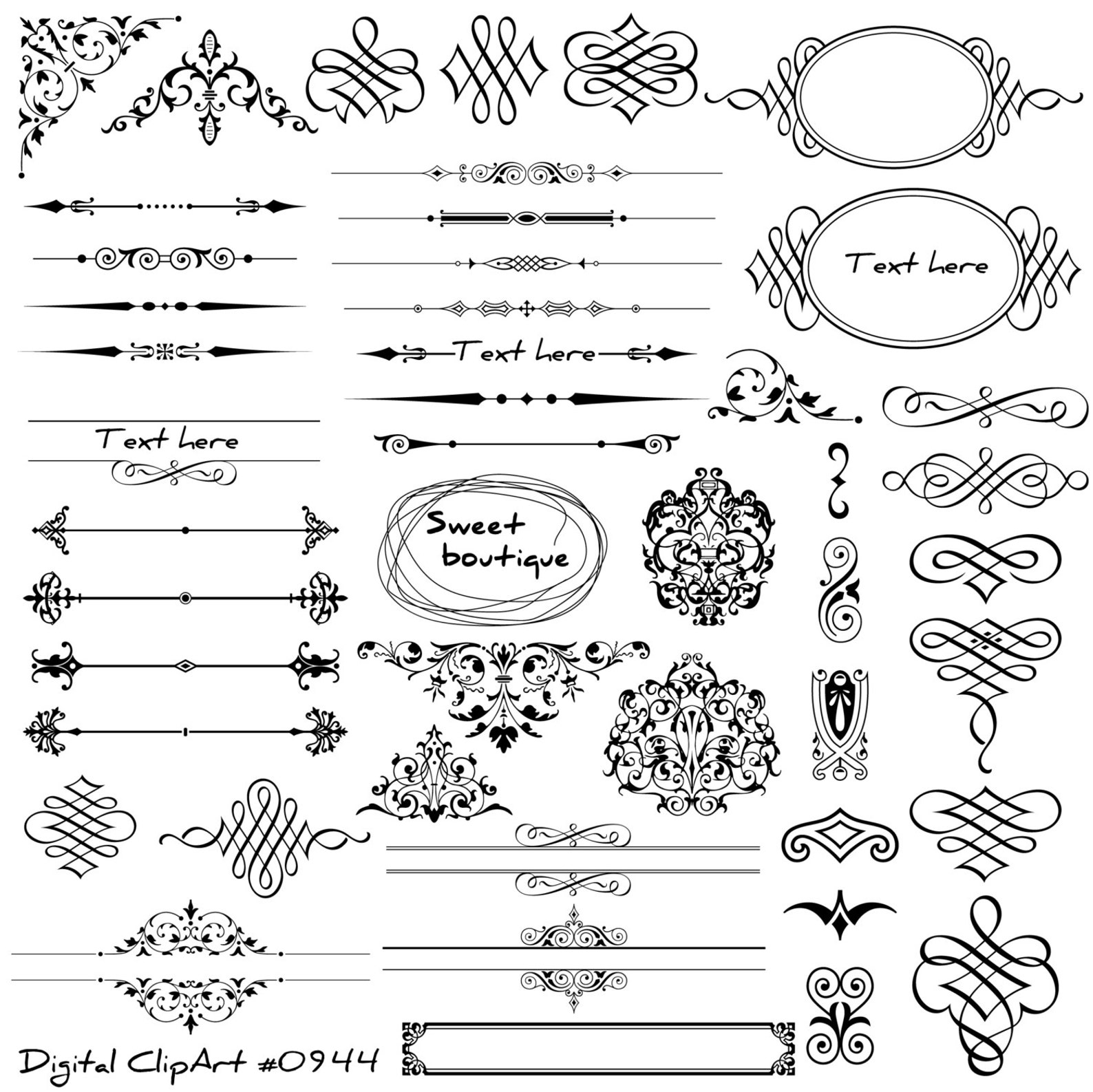 Page decoration Wedding dividers Digital text dividers Etsy
