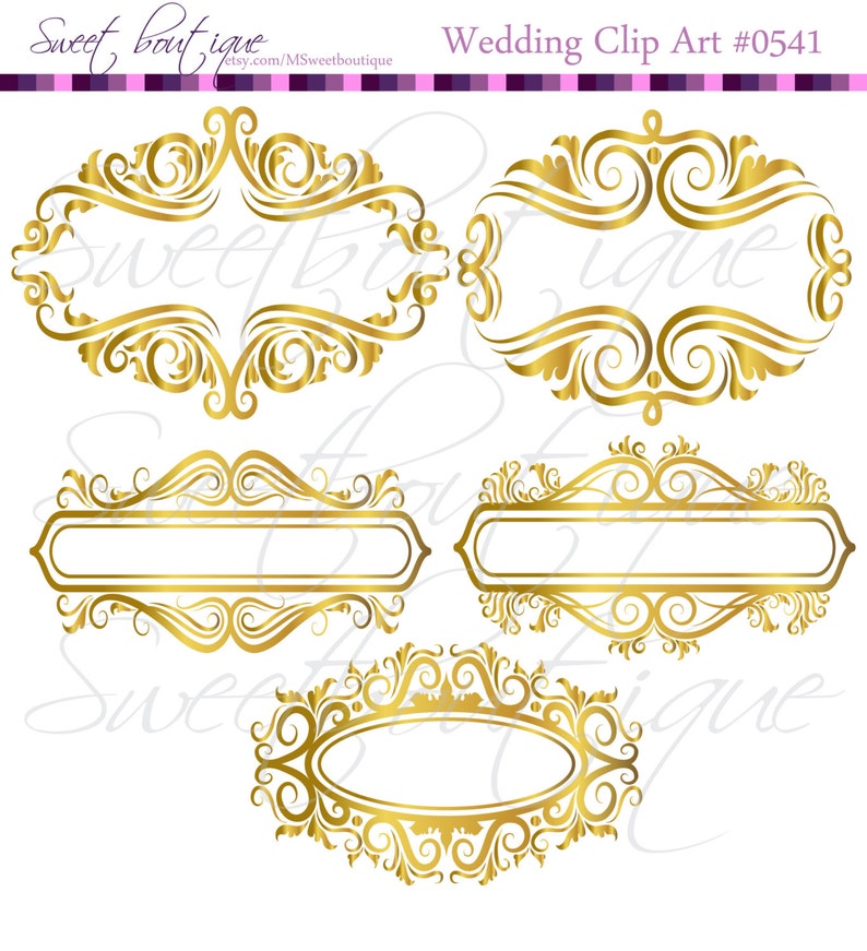 Gold Fl Frame Ornaments Decoration Graphics Border Vintage Image 0