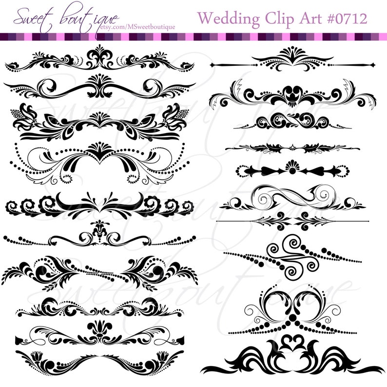 Flower Digital Borders Frames Ornate Wedding Shower Image 0