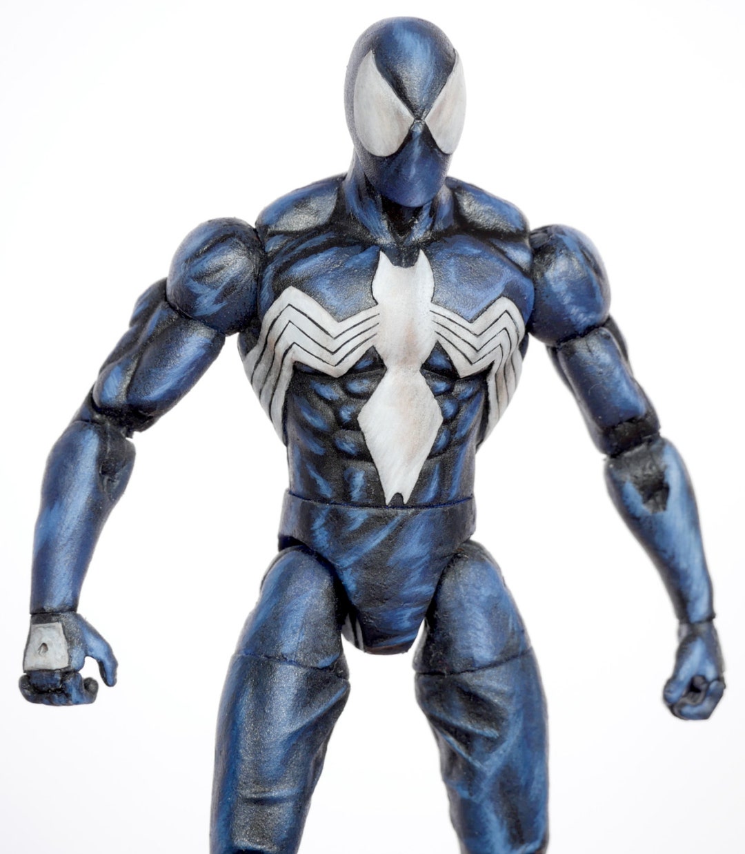 Spider-man Marvel Legends Style Black Venom Symbiote Custom Action