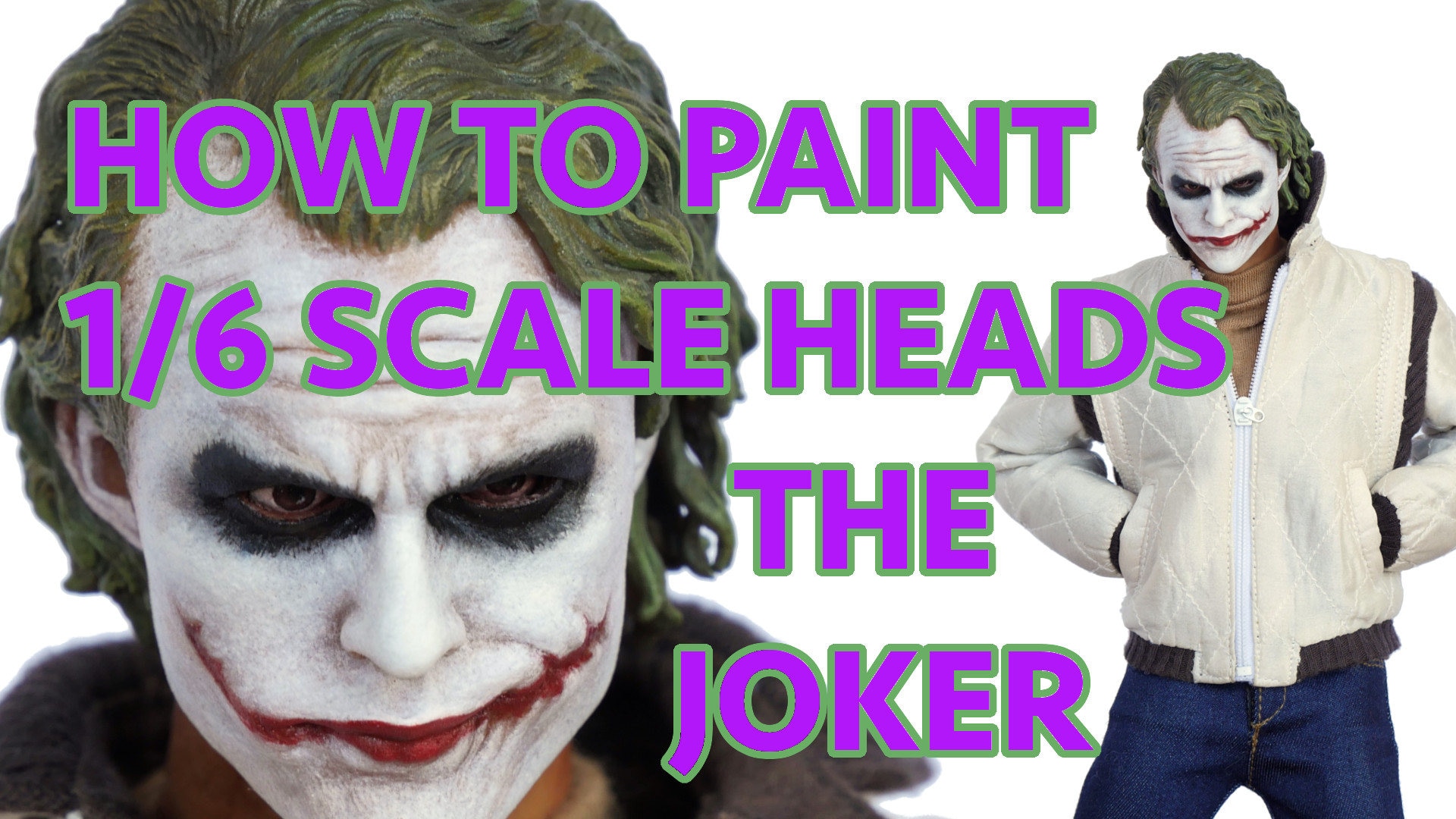 Heath Ledger JOKER 1/6 The Dark Knight Head Carving Model Accessory