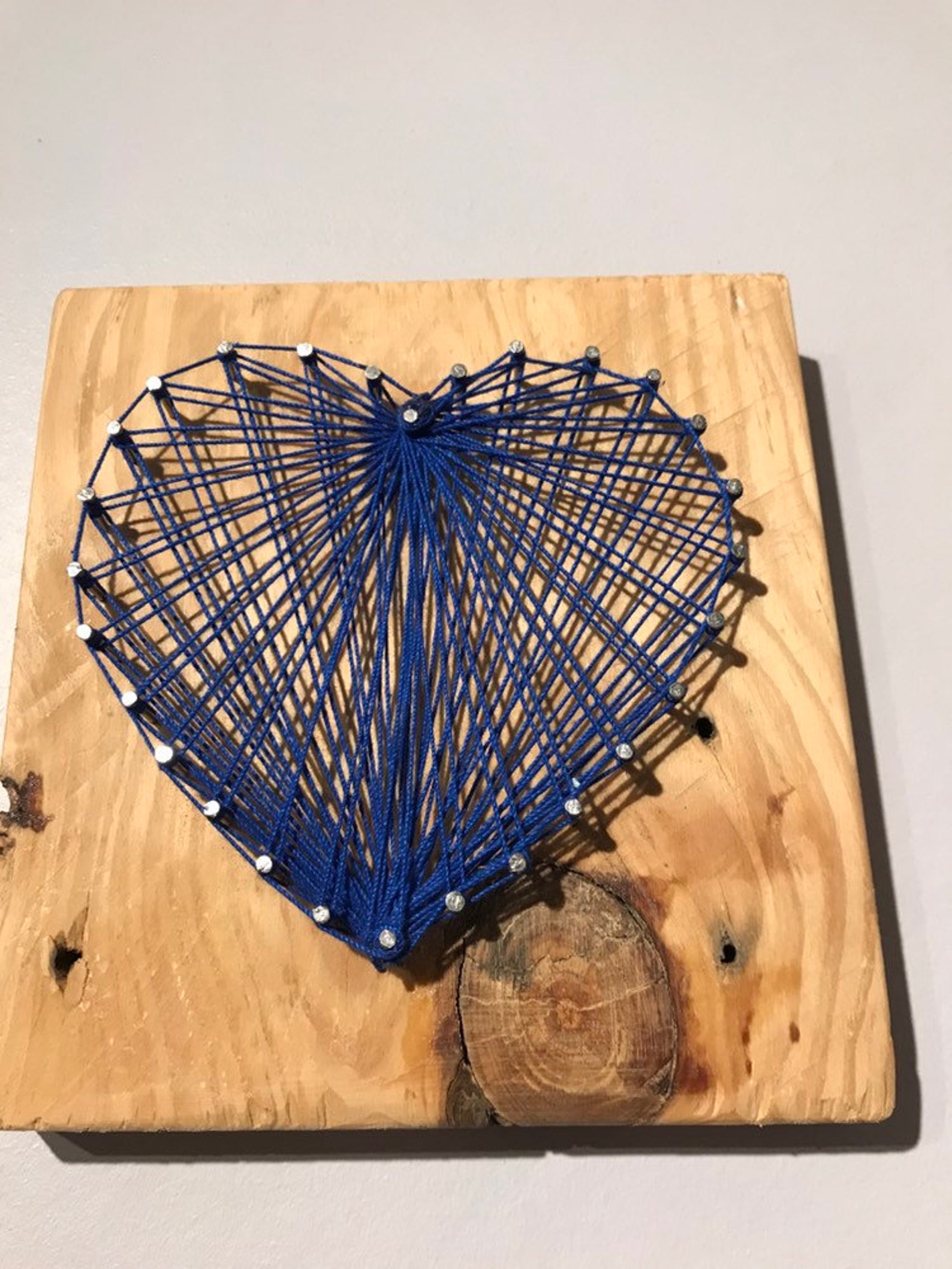 Driftwood Heart Hanging String Art Valentines Love Etsy