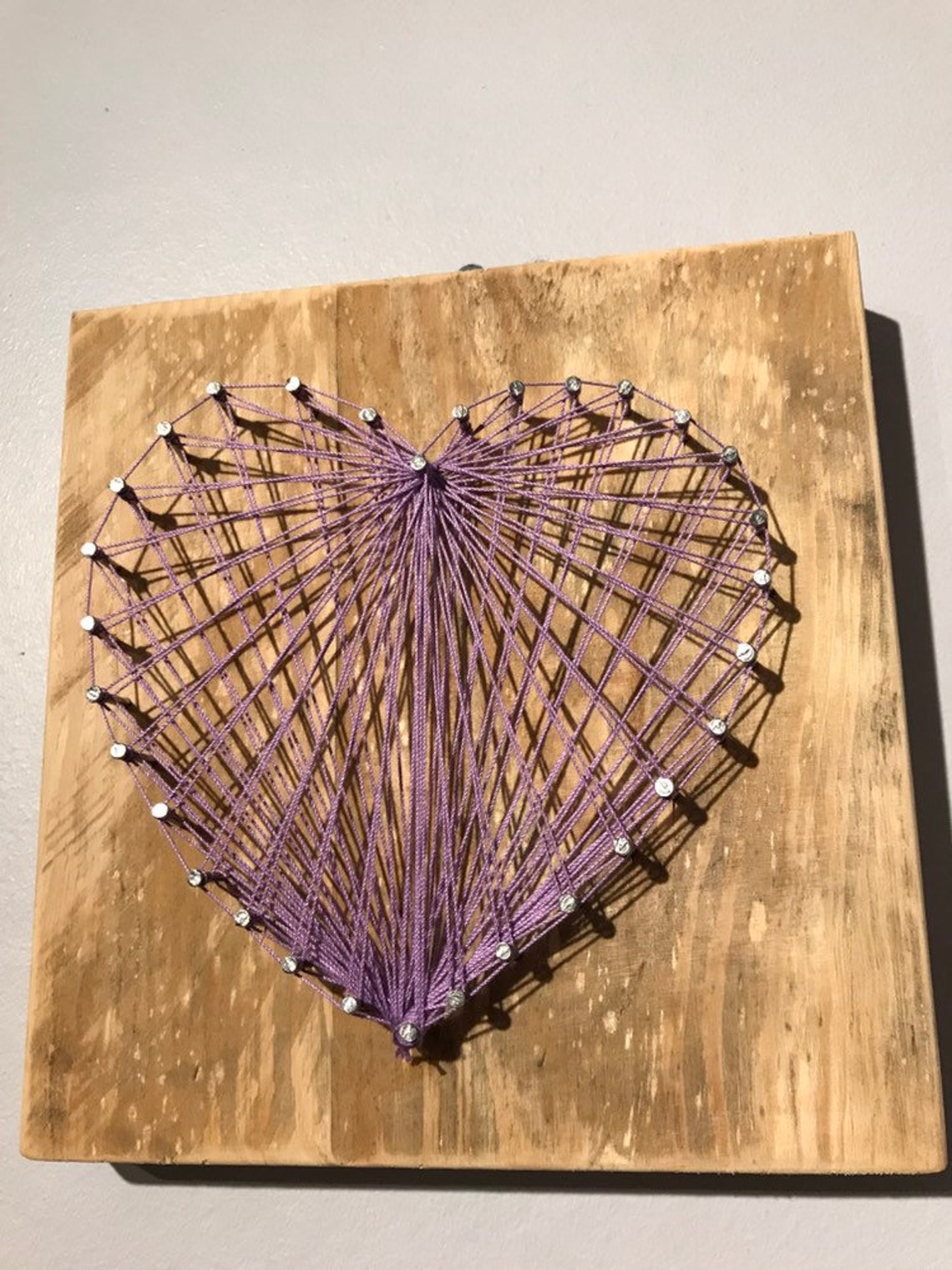 Driftwood Heart Hanging String Art Valentines Love Etsy