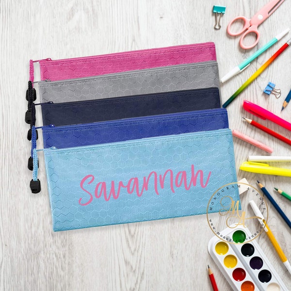 Personalized Pencil Zipper Pouch, Personalized Pencil Cases, Back to School Personalized Pencil Pouches, Personalized Gifts for Teachers