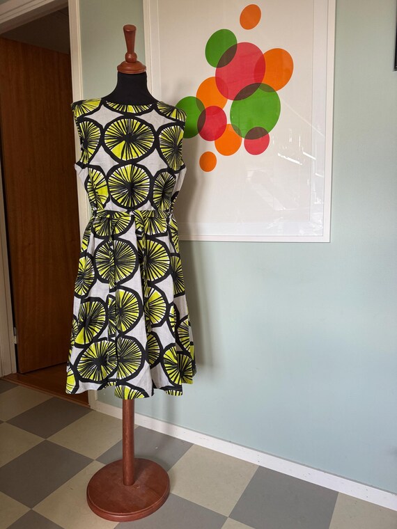 Vintage Marimekko Linen Dress, 1990s Apelsiini Fabric, EUR 42 - Etsy Israel