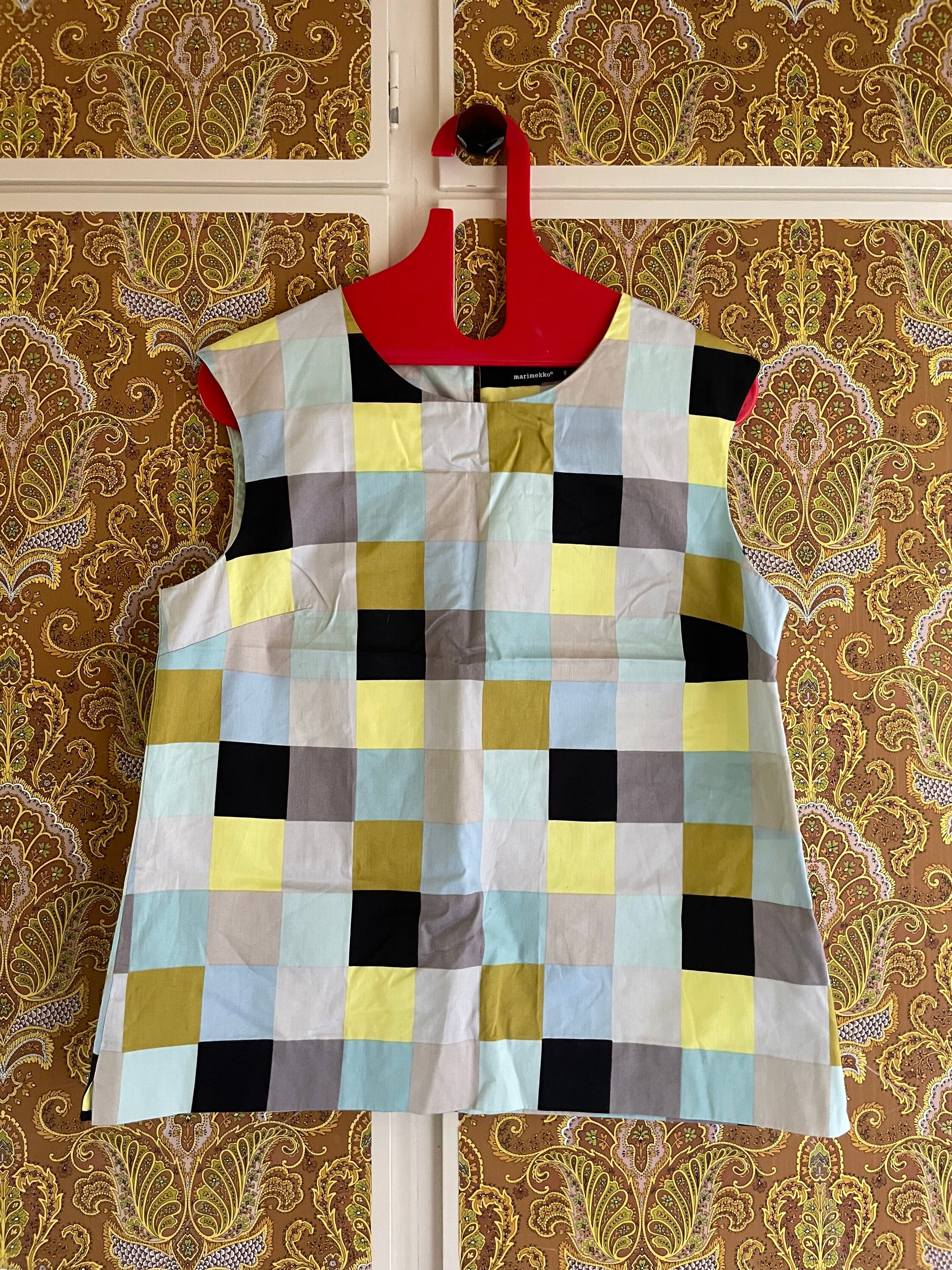 トップス marimekko Marimekko Blouse Top / Colorful Fields and Polka Dot / Size