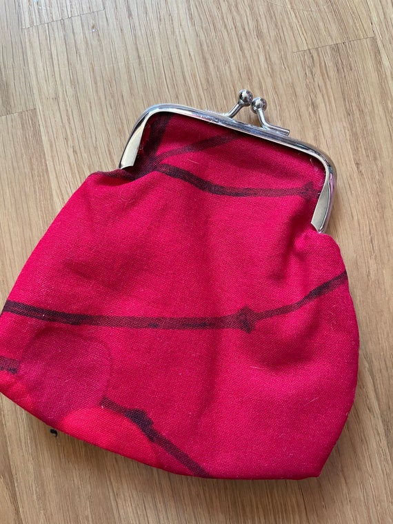 Vintage Marimekko Purse Small Bag / Finland / Red 