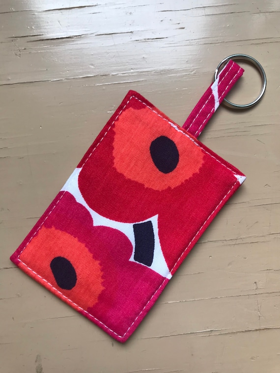 Vintage Marimekko Key Chain / Finland / Red Unikko - image 1