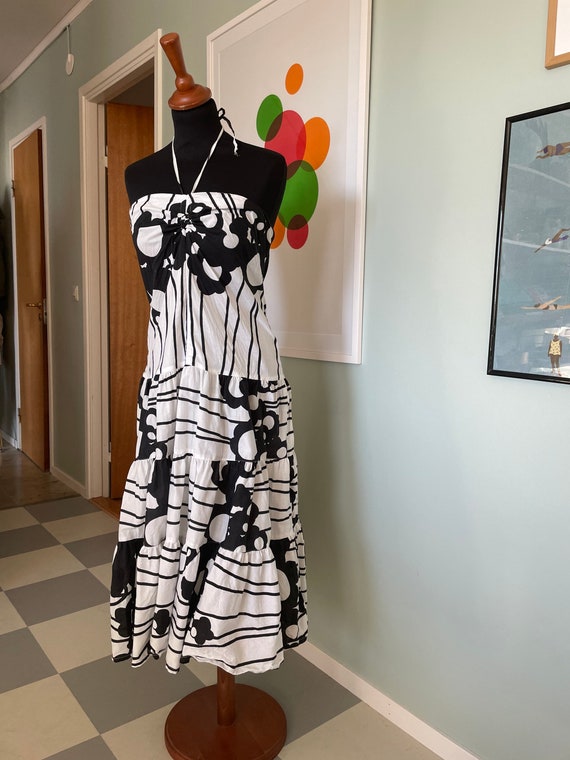 Vintage Marimekko Dress / Black and White / size … - image 7