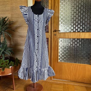 Vintage Marimekko Maxi Dress: 1974 Finnish Cotton Apron, XS