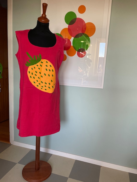 Vintage Marimekko Dress Sun Dress / Strawberry / S