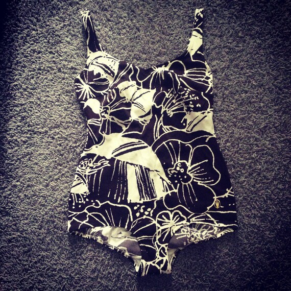 Vintage Triumph Floral Swimsuit / Medium - Large /