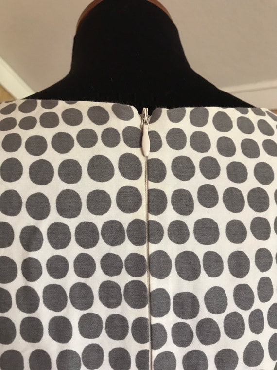 Vintage Marimekko Preppy Dress / Grey Polka dot B… - image 9