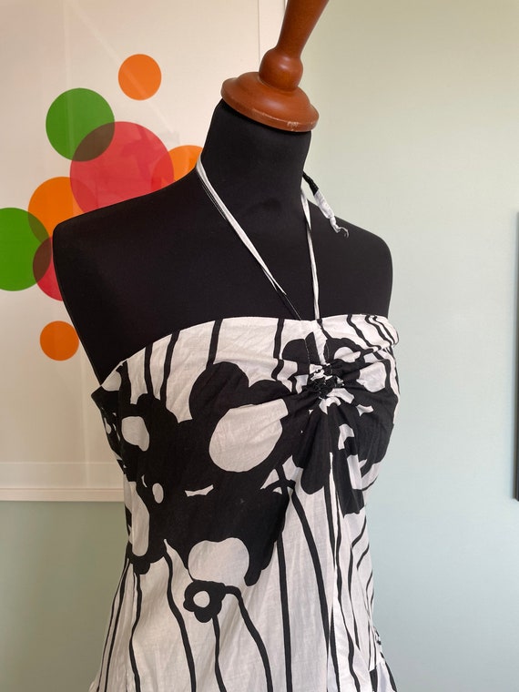 Vintage Marimekko Dress / Black and White / size … - image 5