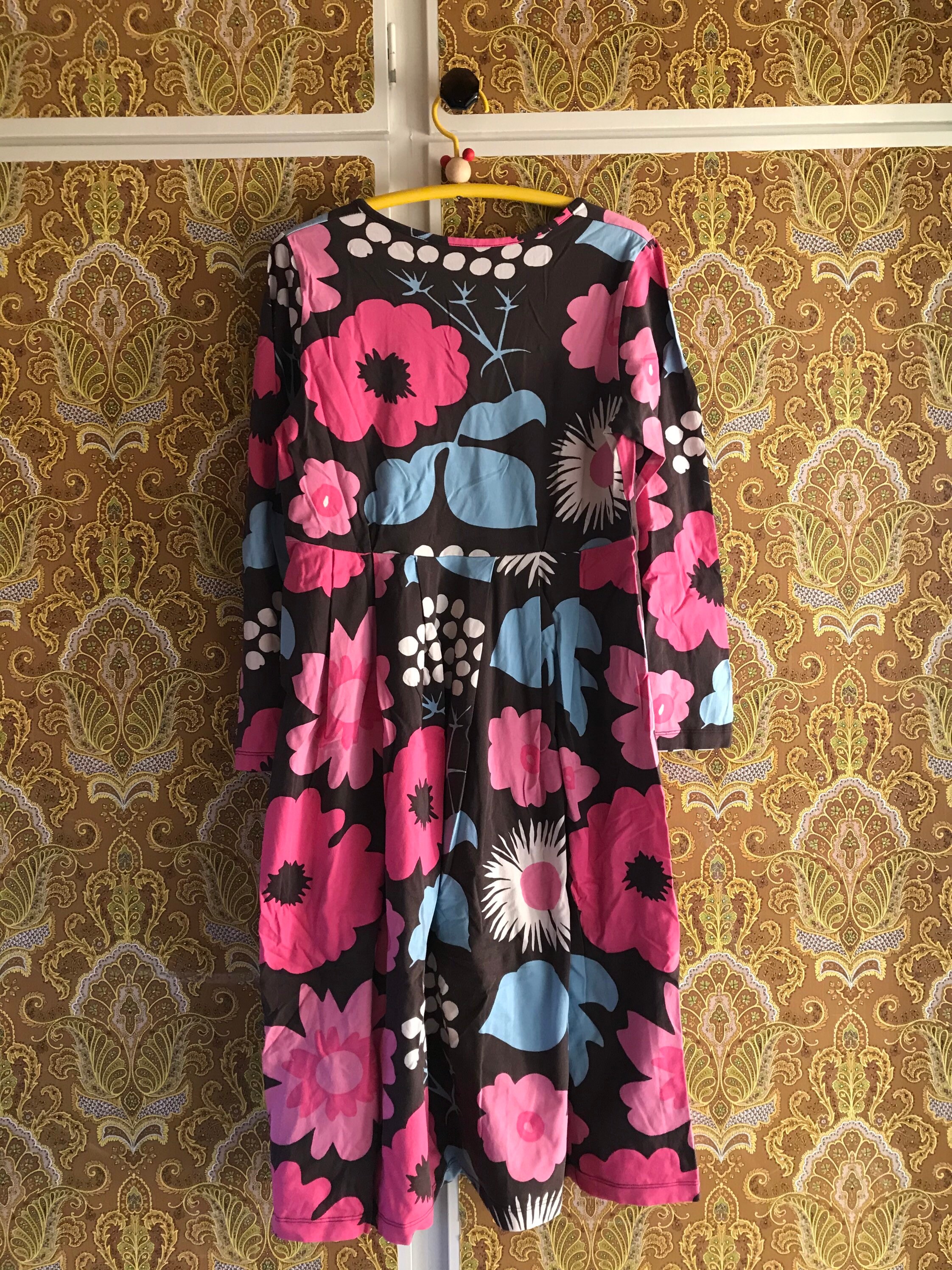 Marimekko Vintage Dress / Pink Blue Stretch Cotton Dress Medium / Finland  Scandinavian Design Floral - Etsy