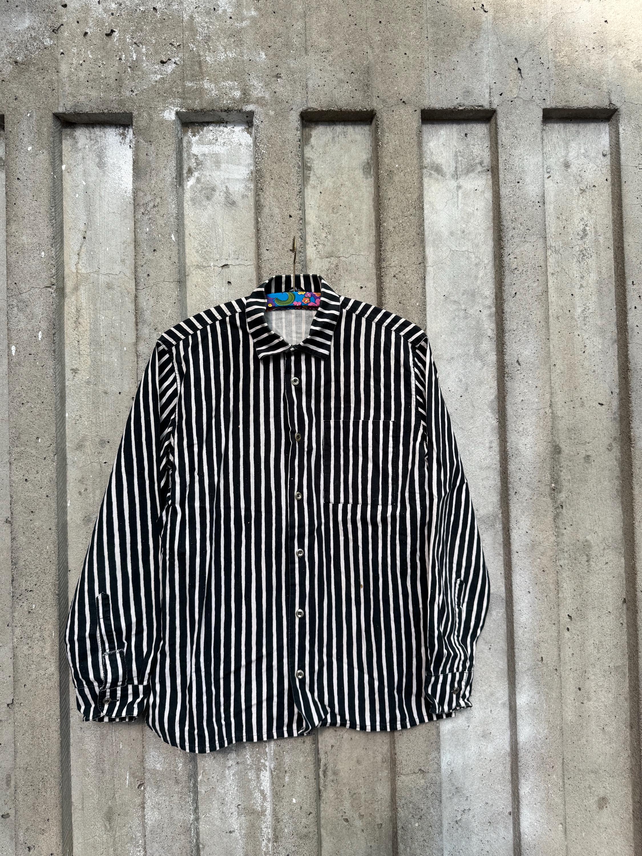 Vintage Marimekko Jokapoika Shirt, 1960s Black & White Stripes