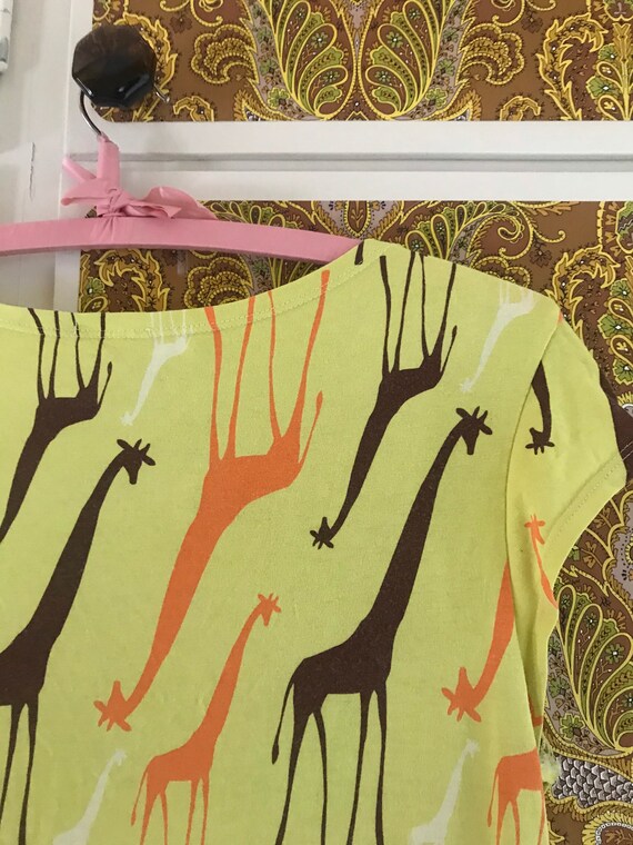 Marimekko vintage dress / yellow Giraffe stretch … - image 5