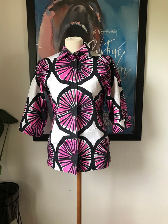 Vintage Marimekko Shirt / Size Small-Medium / 1990