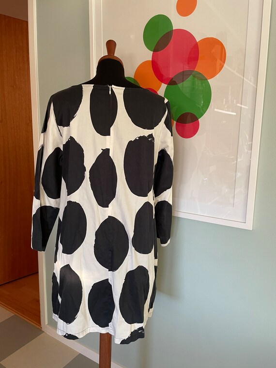 Vintage Marimekko Dress / Black and White / size … - image 7