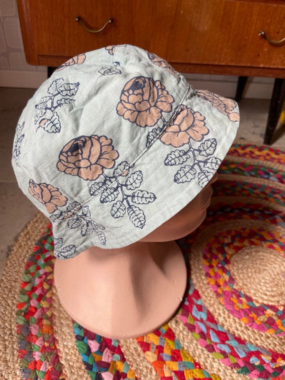 Vintage Marimekko sun hat with flowers / one size… - image 5