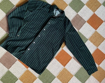 Vintage Marimekko Shirt Jokapoika / Size 150cl child / 1960s  Finland / Striped double green