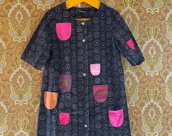 Vintage Marimekko Dress Finland / Size 34 / "Glada Rocken" Happy Coat