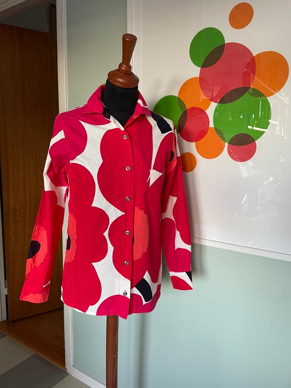 2000s Marimekko Black and White Striped Shirt