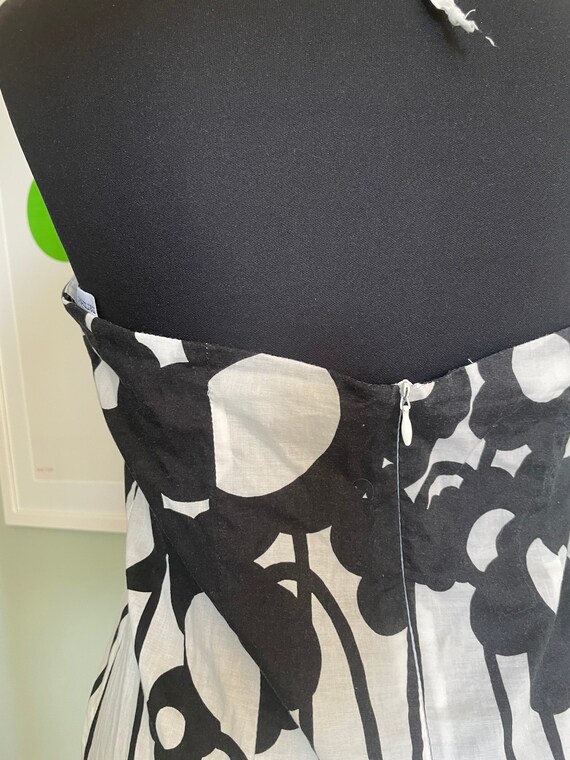 Vintage Marimekko Dress / Black and White / size … - image 2