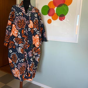 finnish design dress Marimekko Cavea Tumma Jersey Dress, lt.pink/brown/dk.purple