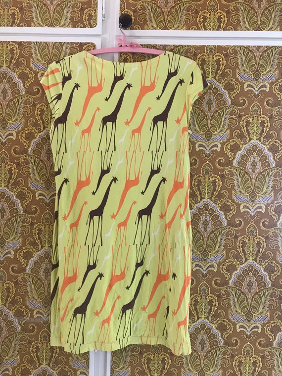 Marimekko vintage dress / yellow Giraffe stretch … - image 7