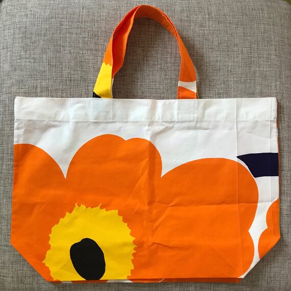 Vintage Marimekko Cotton Tote Bag / 1990 Finland /