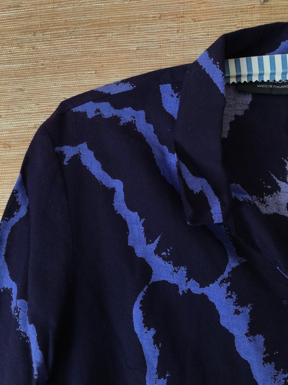 Vintage Marimekko Shirt / Medium / 1990 Finland /… - image 3