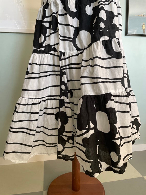 Vintage Marimekko Dress / Black and White / size … - image 3