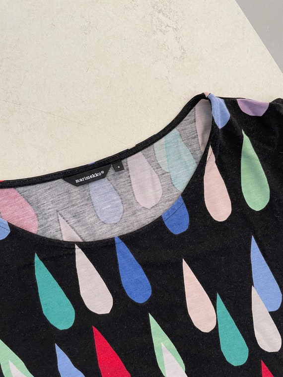 Vintage Marimekko Dress / Rain drops/ Size Small … - image 4