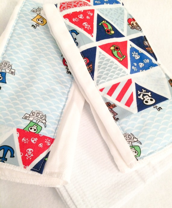 A Pirate's Life Burp Cloth/Blanket Set (Style 3)