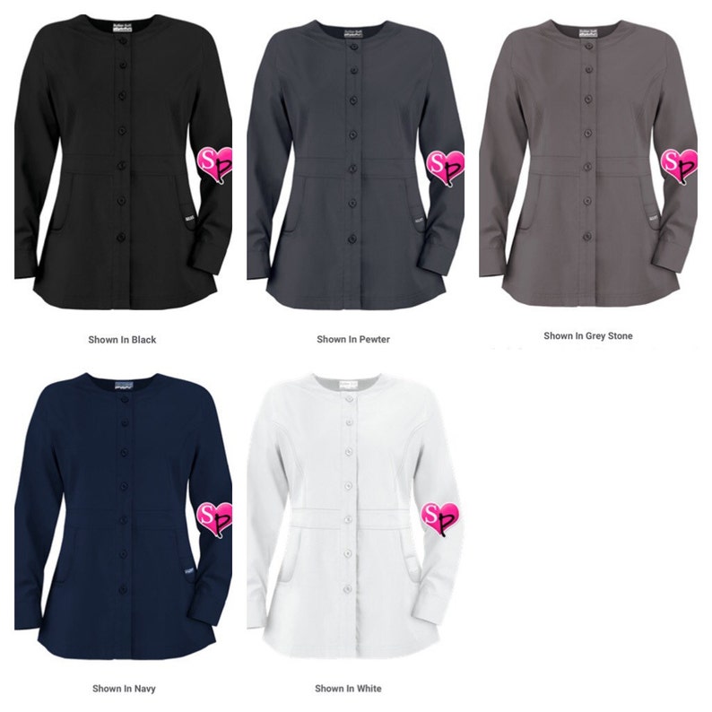 custom embroidered scrub jackets