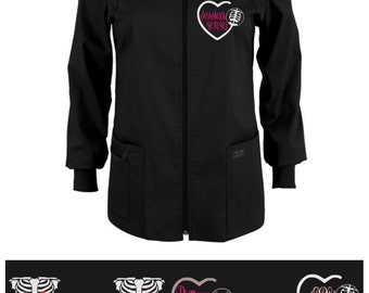 Radiology Tech Scrub Jacket - Cherokee Zip Up