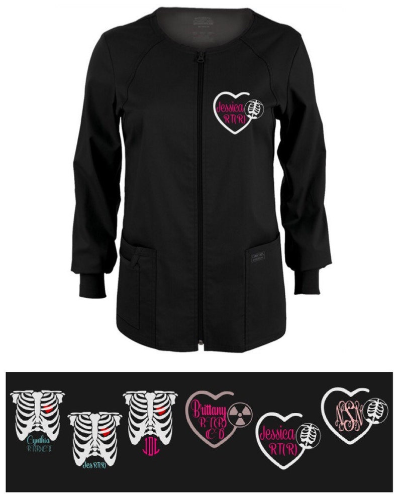 Radiology Tech Scrub Jacket Cherokee Zip Up Etsy