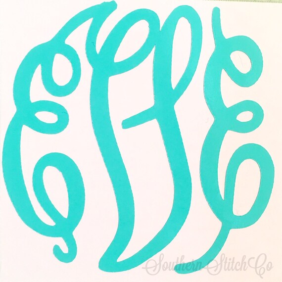 Solid Vinyl Monogram Decal