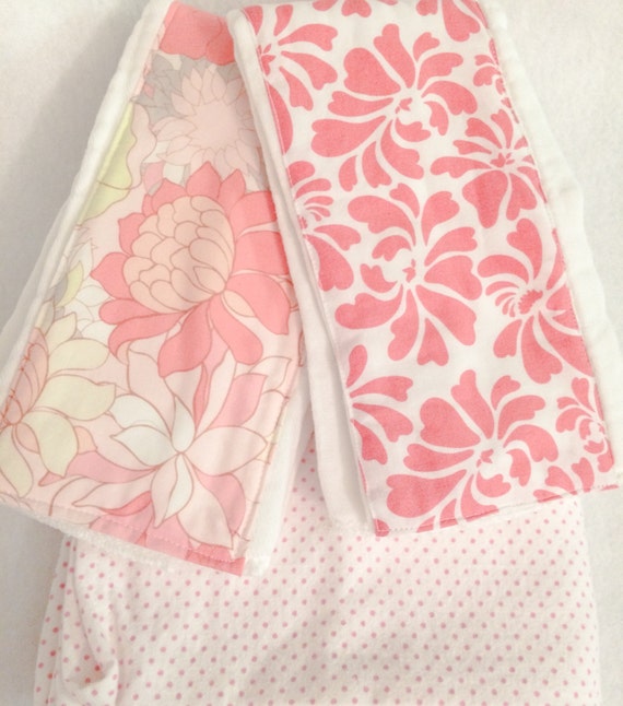 Floral Prints Burp Cloth/Blanket Set