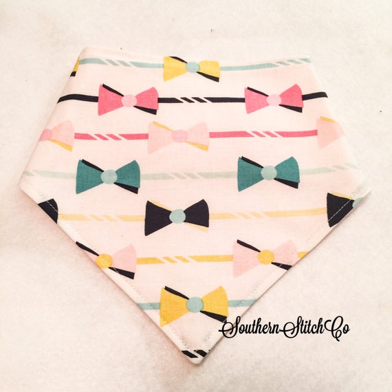 Adjustable Bibdana in Riley Blake Multi Derby Bowties