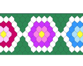 PDF Pattern for Grandmother's Garden Table Runner