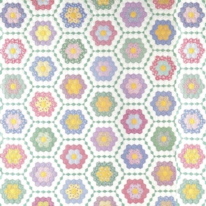 PDF Pattern for Diamonds in Full Size Grandmother's Quilt