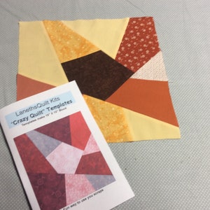 PDF copy of the Crazy quilt block , templates, pattern.