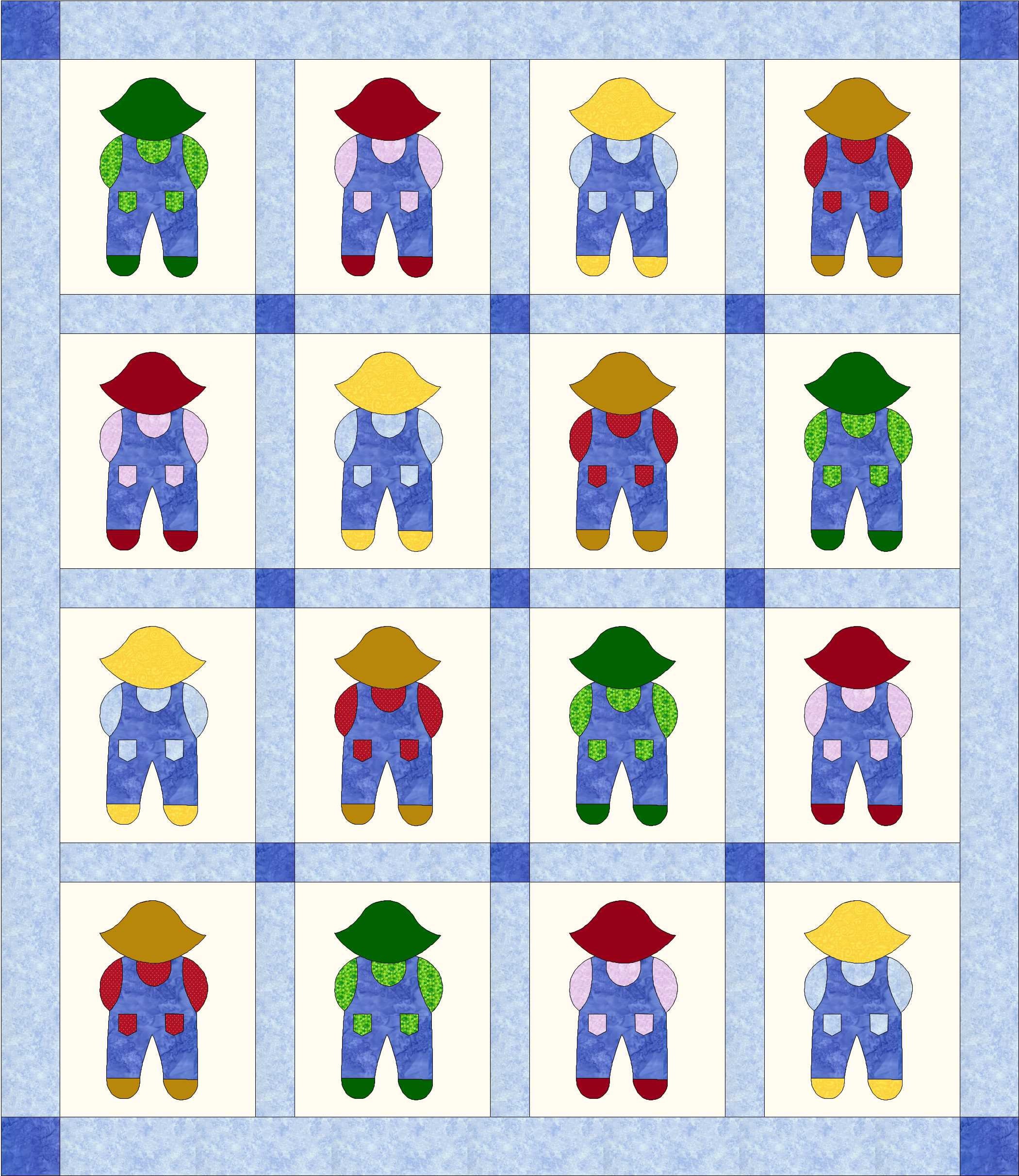 Do it Yourself Overall Bill Quilt Pattern Etsy